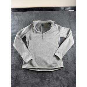 Eddie Bauer Gray Quarter Zip Fleece Pullover Long Sleeve Women’s M